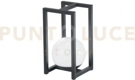 Lampada ricaricabile led climax nera 2w 140lm 4000k ip54 16x16x30,4cm