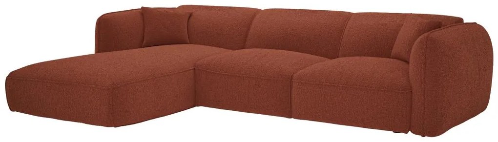 Divano in Tessuto Terracotta - Angolo a sinistra - CAMILIO della Maison Céphy