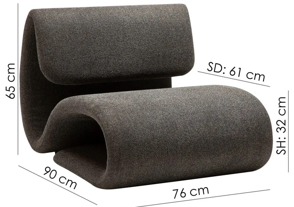 Poltrona grigio scuro Dubna - DAN-FORM Denmark