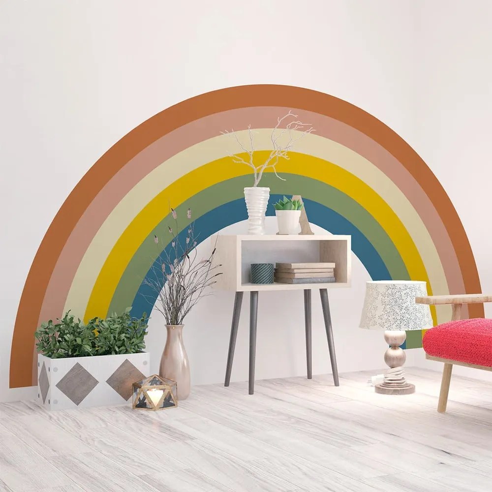 Adesivo murale per bambini 158x87 cm Pastel Rainbow - Ambiance