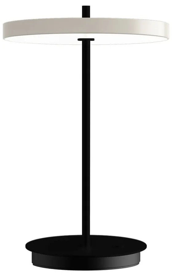 Lampada da tavolo LED bianca e nera in metallo con paralume in metallo (altezza totale 31 cm) Asteria Move – UMAGE