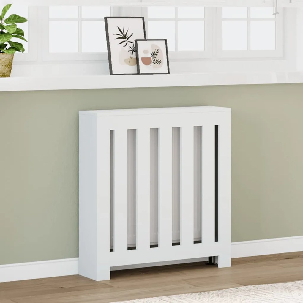 Copertura Termosifone Bianca 78x20x82 Cm Legno Multistrato /