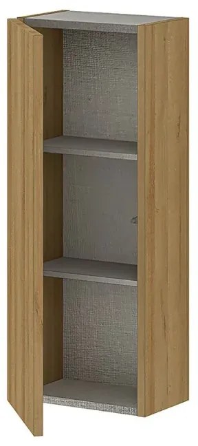 Colonna bagno sospeso H. 75 cm Master rovere miele con anta reversibile
