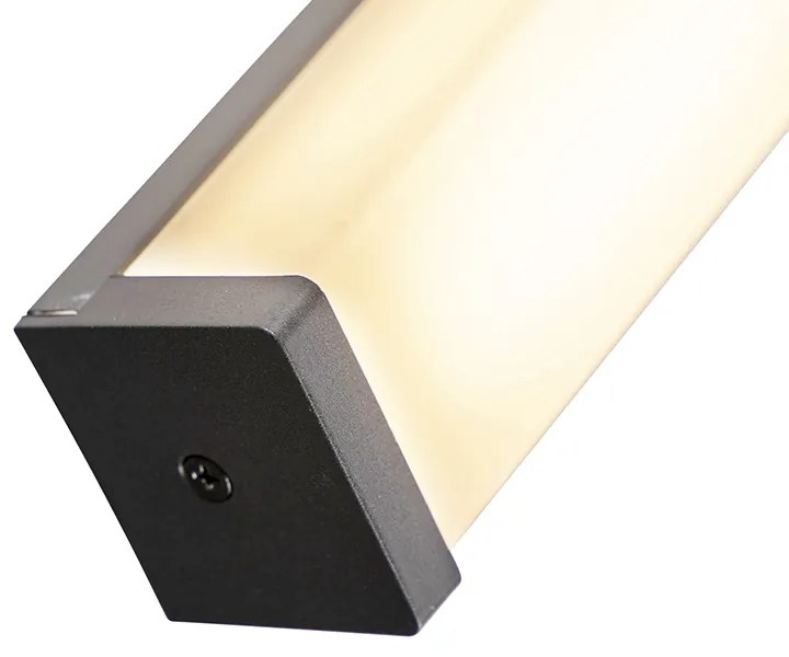 Applique da parete moderna per bagno nera 92 cm IP44 - Cascada