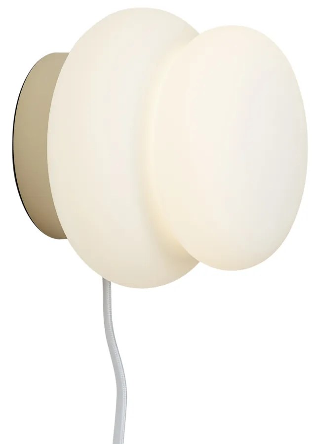 Lampada da tavolo Japandi beige con vetro opale 15 cm - Kumo