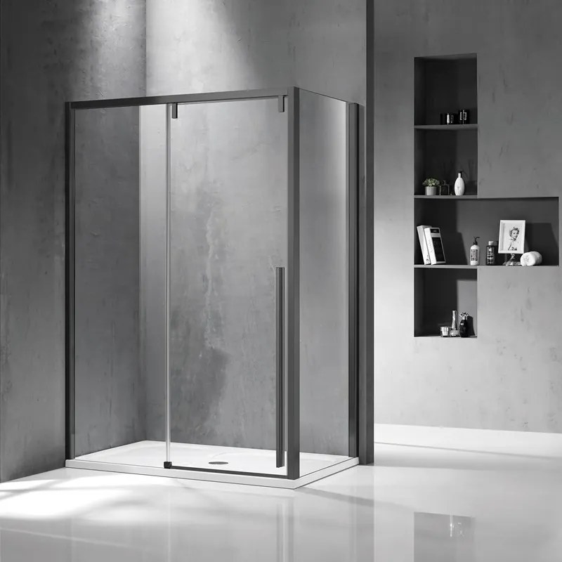 Box doccia 70x140 telaio colore gun metal vetro 8mm | KSA5000GM - KAMALU
