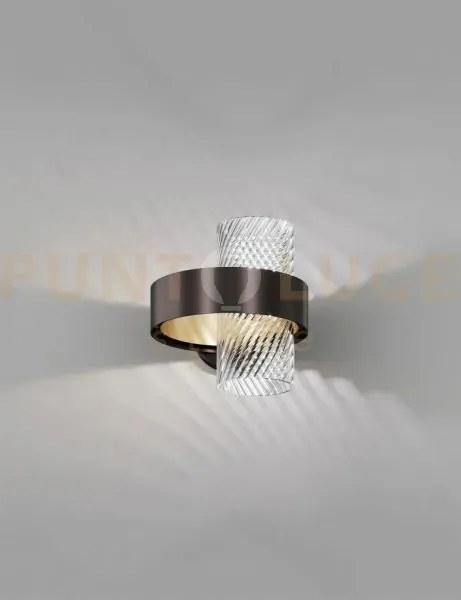 Armonia applique a parete 25 cristallo rigadin nickel nero satinato...