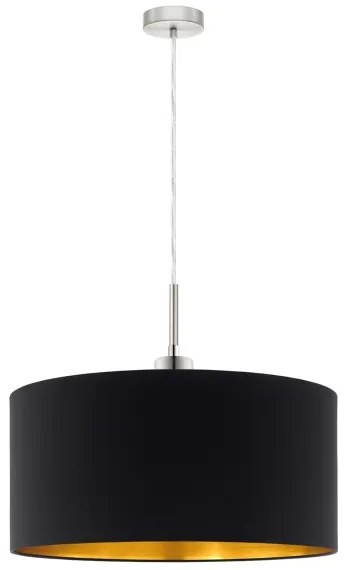 Eglo - Lampada a sospensione LED con cavo TUNJA 1xE27/60W/230V nera