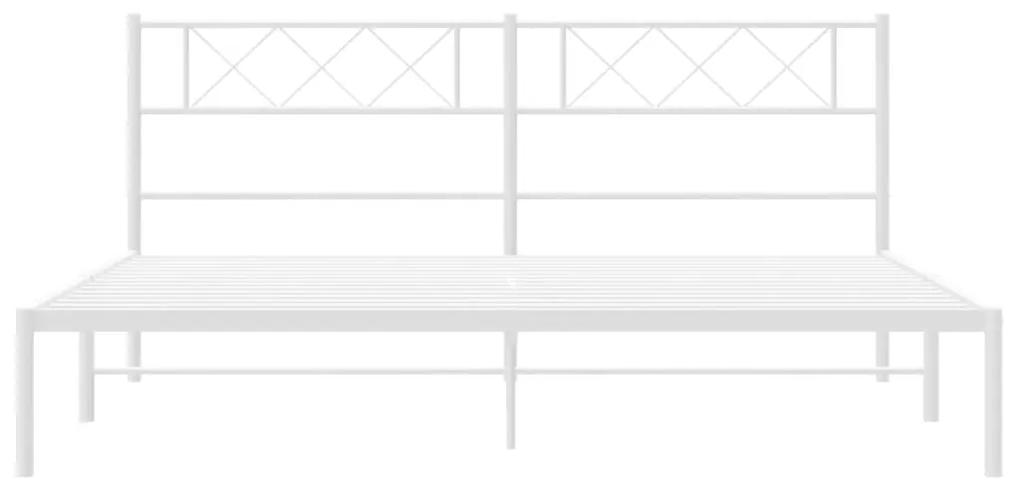 Giroletto con testiera metallo bianco 200x200 cm