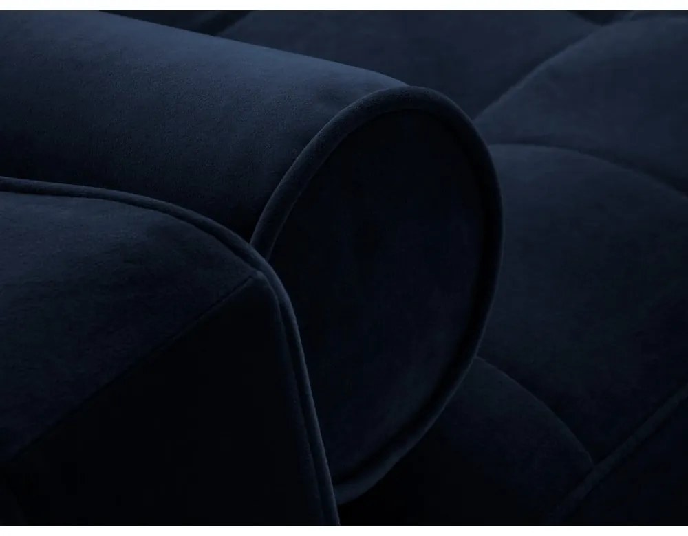 Divano letto in velluto blu Santo - Milo Casa