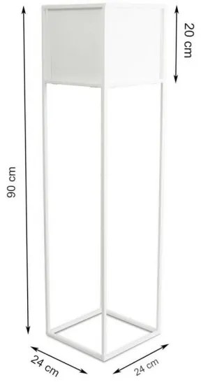 Portafiori 90x24 cm bianco