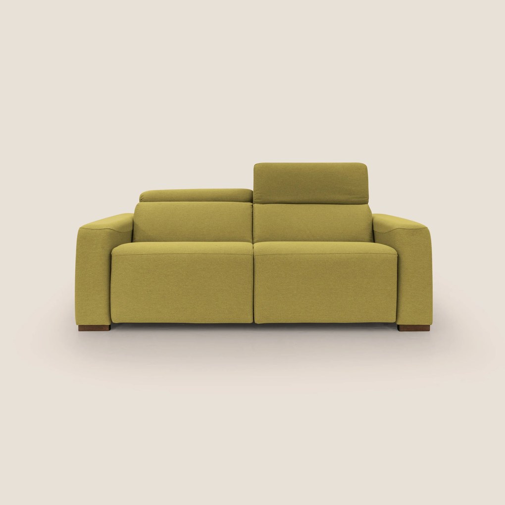 Poseidon divano letto + relax elettrico in tessuto smacchiabile impermeabile T05 giallo