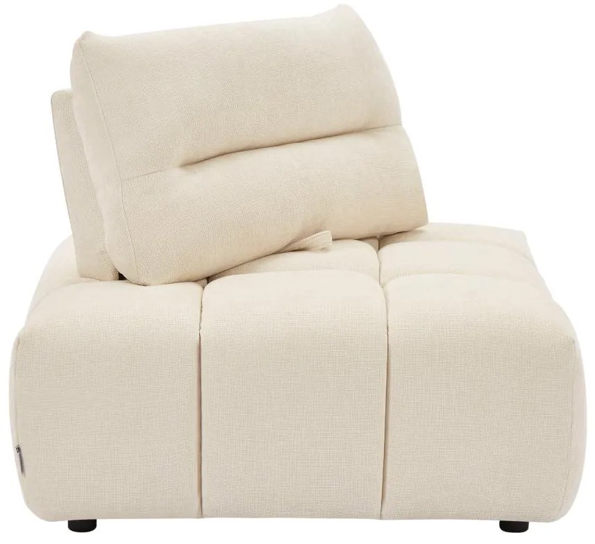 Poltrona angolare schienale avanti-indietro in Tessuto testurizzato Beige - APOLIU