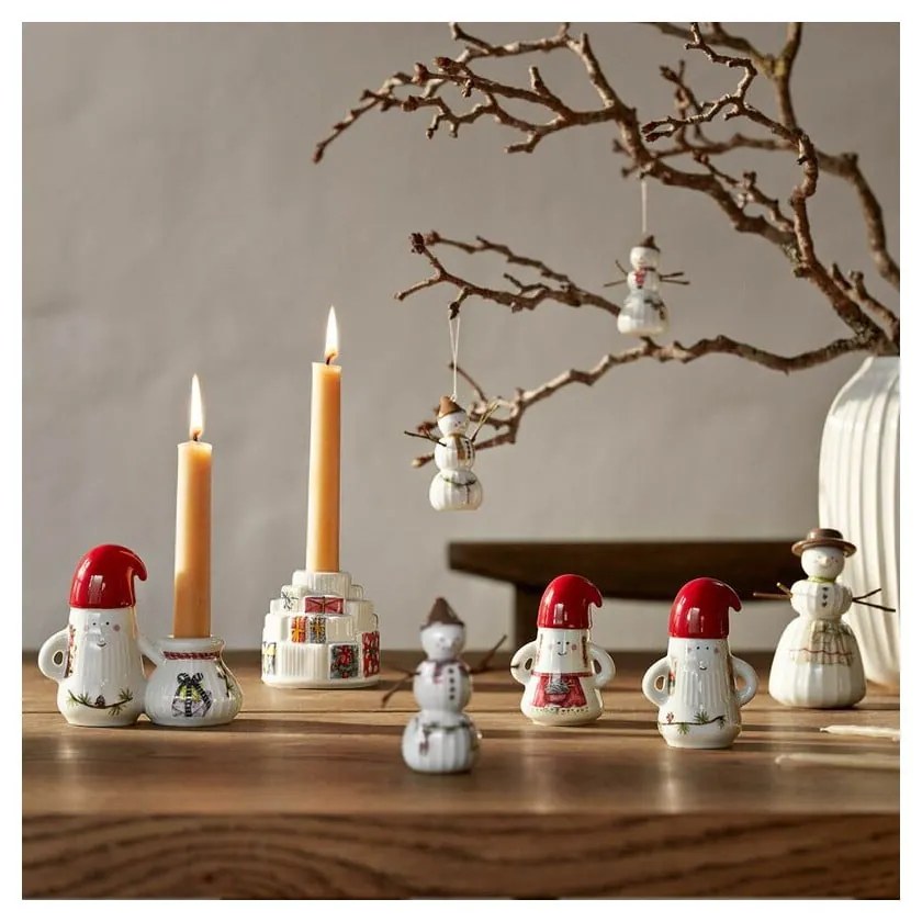 Portacandela in ceramica a tema natalizio Hammershøi Christmas Gifts – Kähler Design