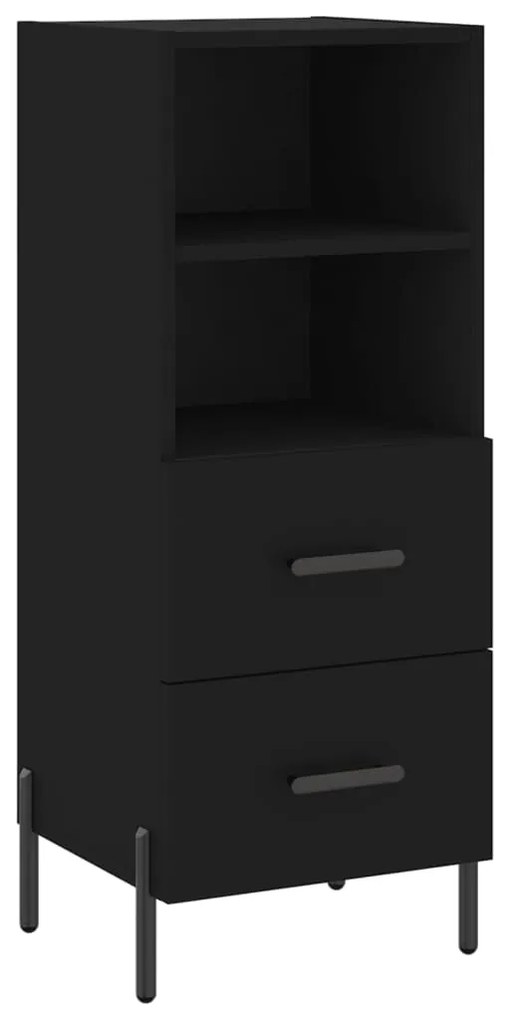 Credenza Nero 34,5x34x90 cm in Legno Multistrato