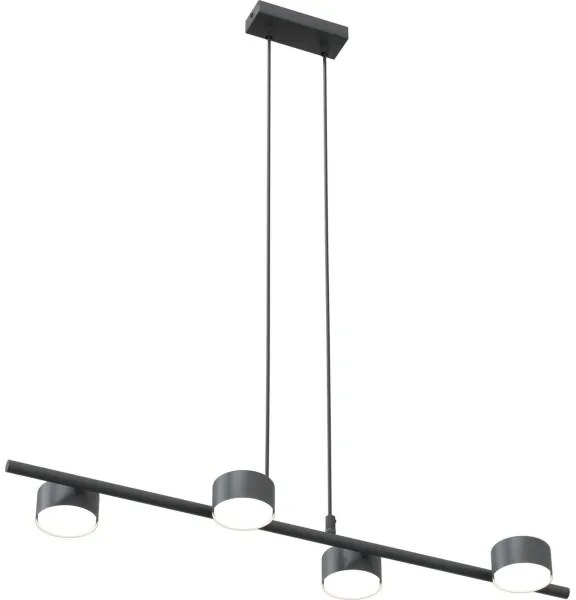 Lampadario a sospensione con filo SORA 4xGX53/12W/230V nero