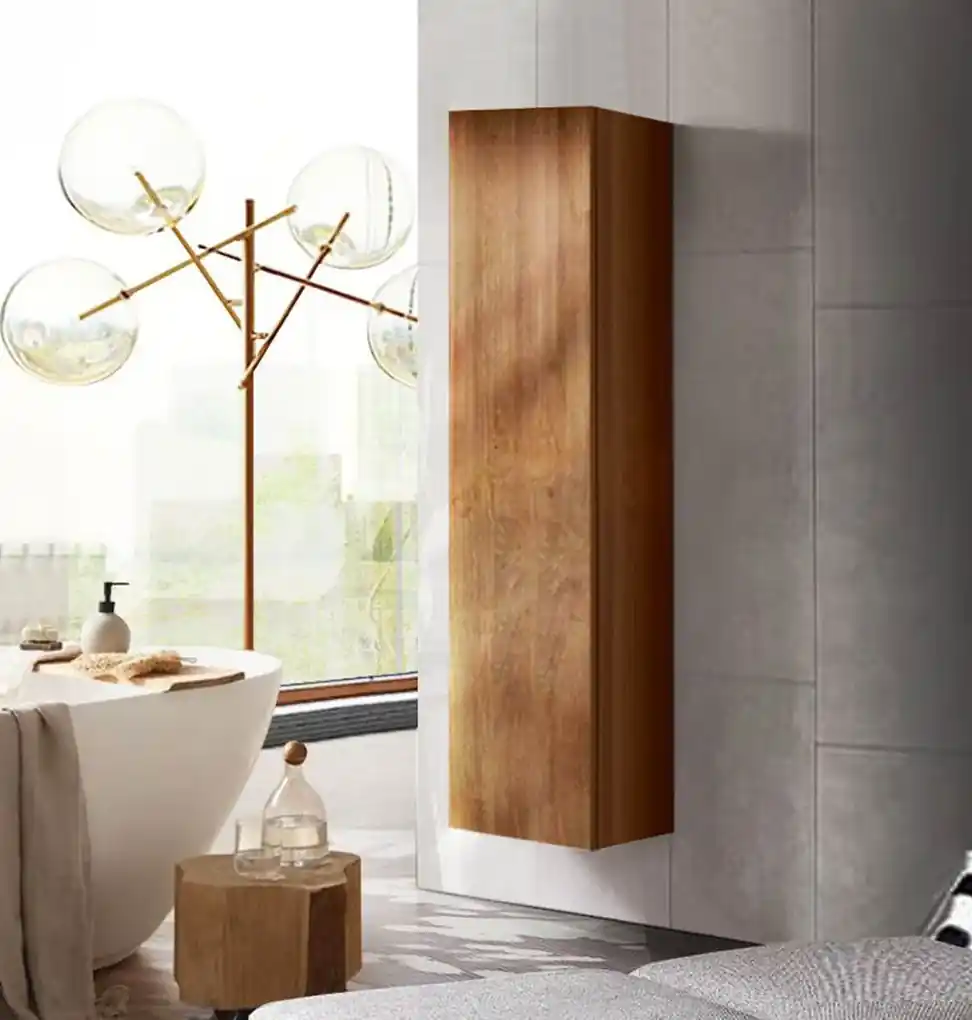 Colonna bagno porta scopa da 60 cm linea Way in bianco lucido
