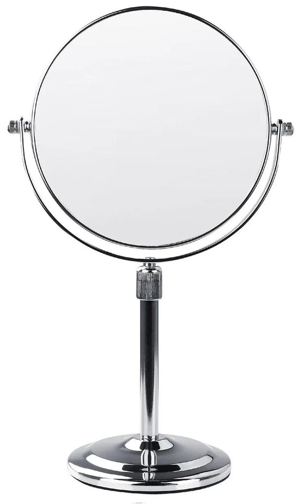 Specchio da tavolo argento ø 20 cm AVERYON Beliani
