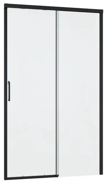 Porta doccia scorrevole Remix L 100 x H 195cm, Sp. 8 mm in vetro vetro senza finitura / trasparente profilo nero