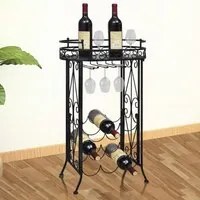 Struttura Portavini con Supporto 9 Bottiglie di Vino in Metallo cod mxl 43190