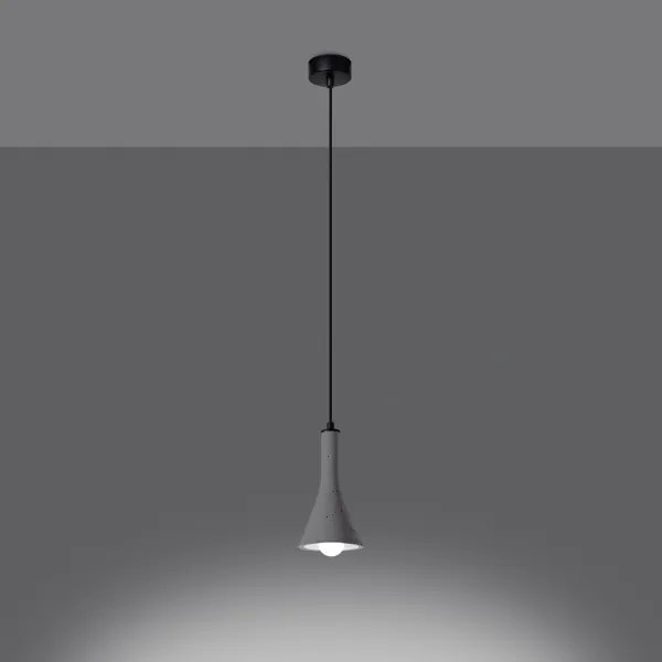 Sollux SL.1223 - Lampadario a sospensione con filo REA 1xE14/12W/230V calcestruzzo