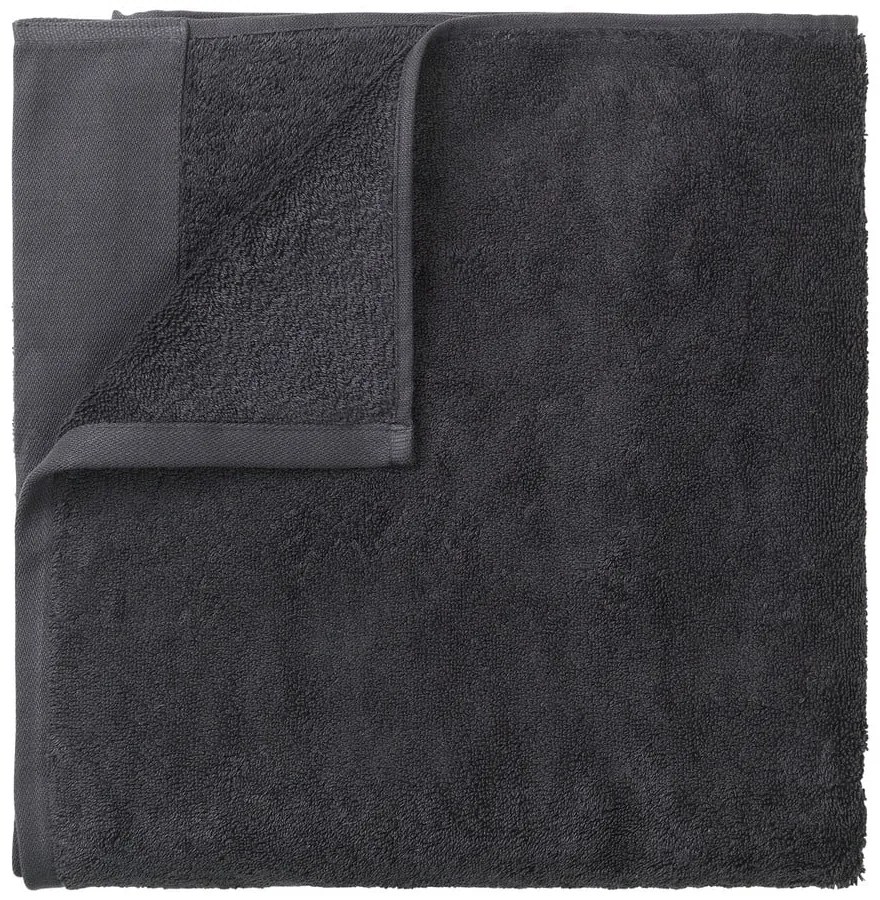 Asciugamano in cotone grigio scuro, 50 x 100 cm - Blomus