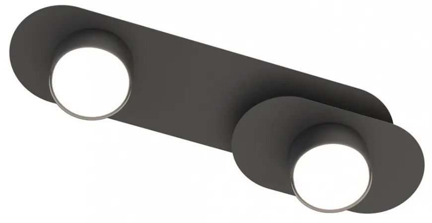 Lampada da soffitto in acciaio STILO 2 nera da interno 2xGX53 Colore del corpo Nero