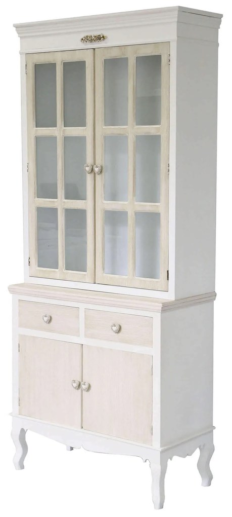 ROXY - credenza shabby chic con vetrina