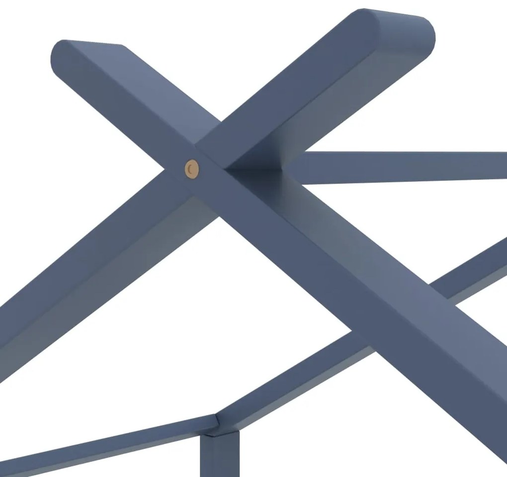 Giroletto per bambini grigio in legno massello di pino 80x160cm