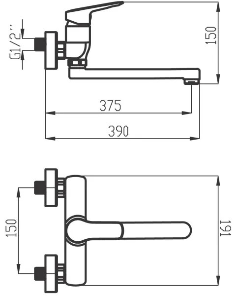 Novaservis - Lavandino/rubinetto per lavabo METALIA cromo lucido