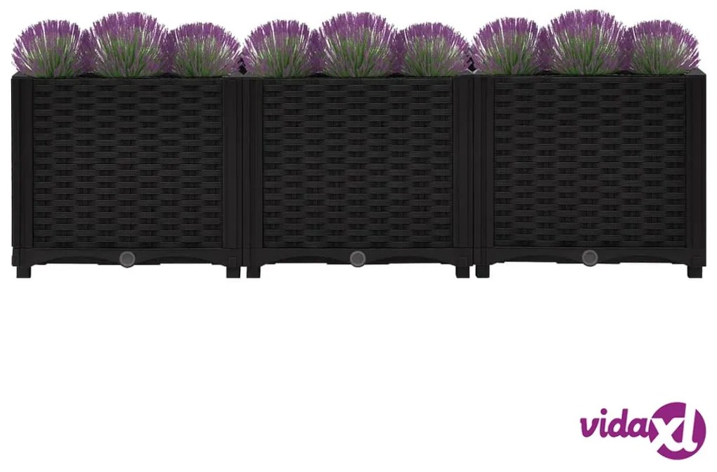 vidaXL Fioriera Rialzata 120x40x38 cm in Polipropilene