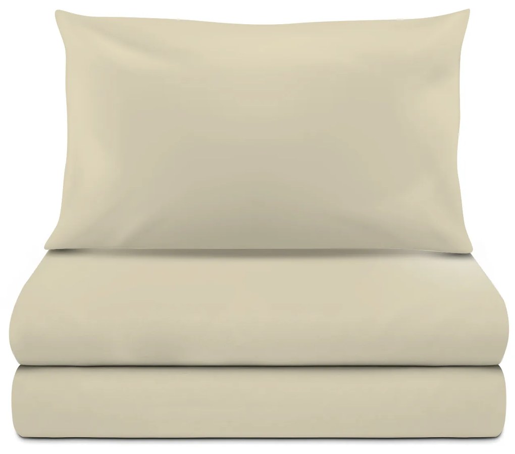 Completo letto singolo cotone nocciola