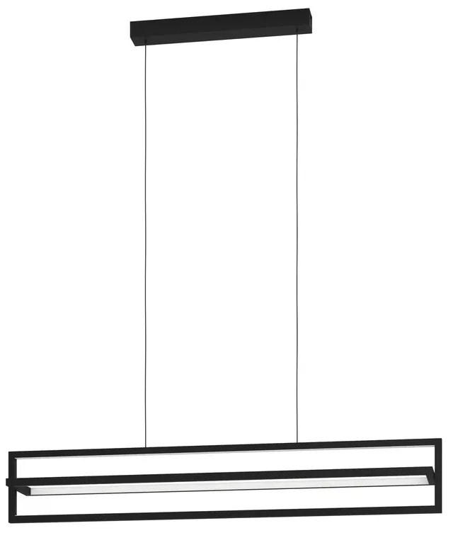 Lampadario LED design Siberia nero 4500 lumen, EGLO