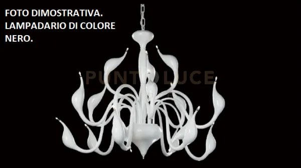 Metaswan nero, lampadario, 18 luci attacco g4. diametro 86cm, altez...