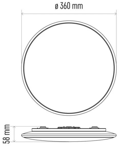 Plafoniera LED Dimmerabile LED/24W/230V + TC rotondo 2700K-6500K