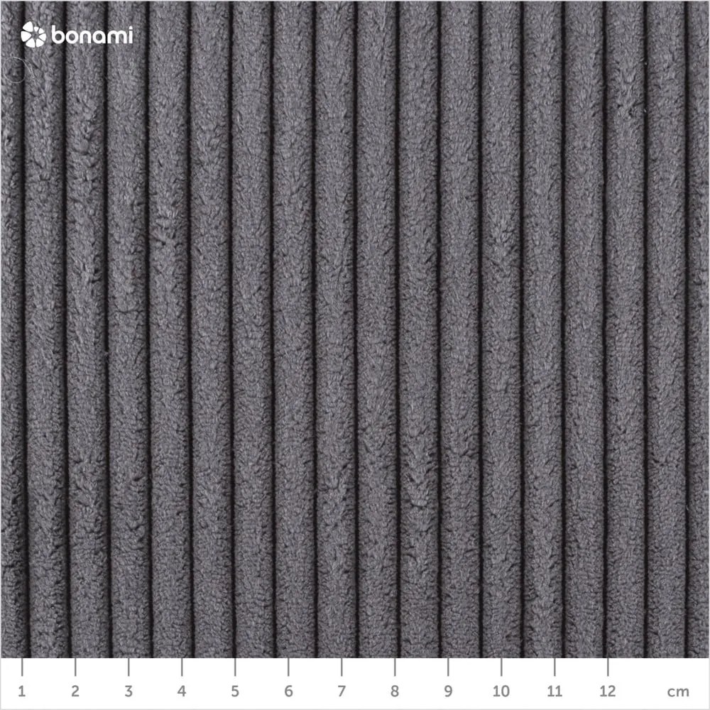 Letto matrimoniale imbottito grigio scuro rete non inclusa 140x200 cm Mattis Cord – Meise Möbel