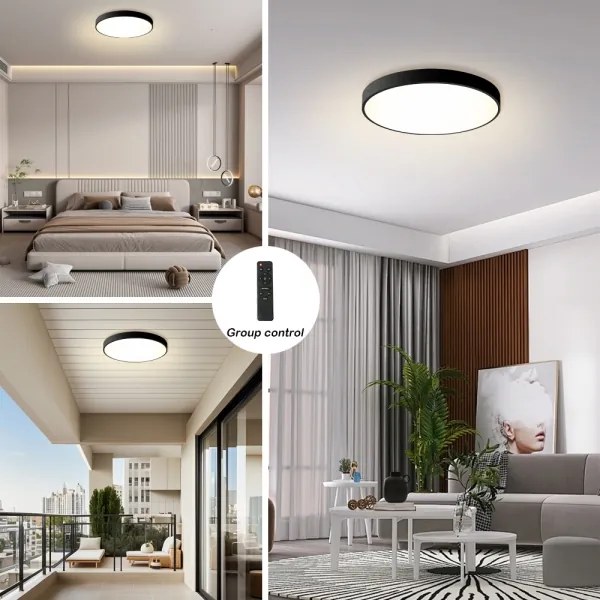 Brilagi - Lampada LED dimmerabile POOL LED/60W/230V 3000-6000K diam. 60 cm nera + telecomando