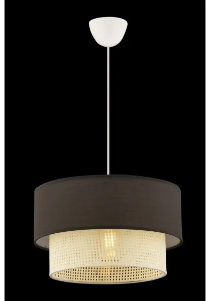 Lampadario a sospensione con cavo ECHO 1xE27/60W/230V marrone/crema