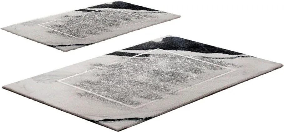 Set di tappetini per il bagno greige 2 pz 60x100 cm CT – Foutastic