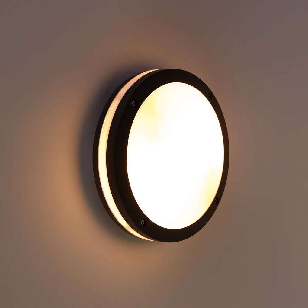 Plafoniera da parete e soffitto grigio scuro 2 luci IP54 - Glow