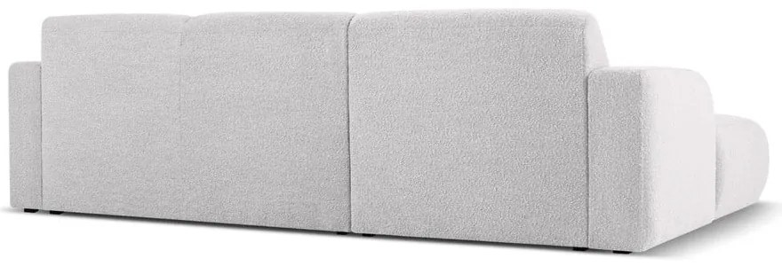 Divano angolare grigio chiaro in tessuto bouclé (angolo sinistro) Molino - Micadoni Home