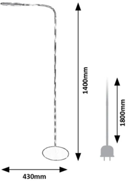 Rabalux 74009 - Lampada da terra LED dimmerabile touch ADELMO LED/10W/230V nera