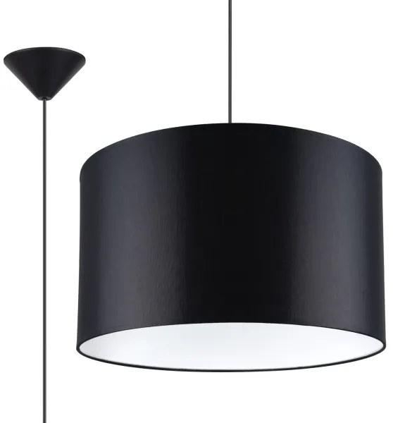 Sollux SL.1406 - Lampadario a sospensione con filo NOVA 1xE27/15W/230V diametro 40 cm nero