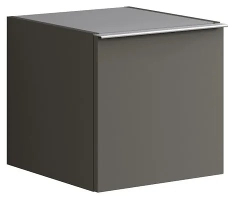 Struttura semi colonna da bagno Pixel 1 anta laccato opaco grigio carbone L 40 x H 40 x P 45.5 cm