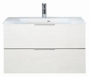 Mobile da bagno sotto lavabo PELIPAL Madeo bianco L 80 x H 48 x P 45 cm 2 cassetti, lavabo non incluso