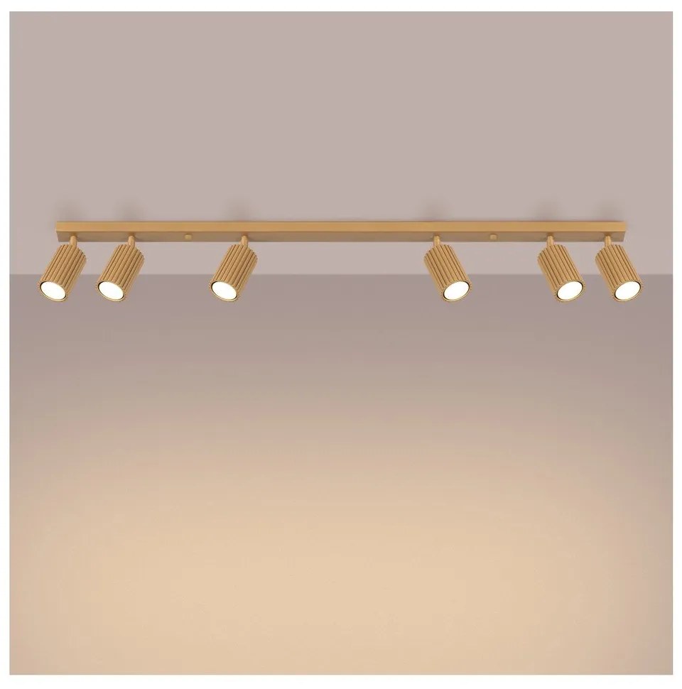 Faretto dorato 6,5x117 cm Gleam – Sollux