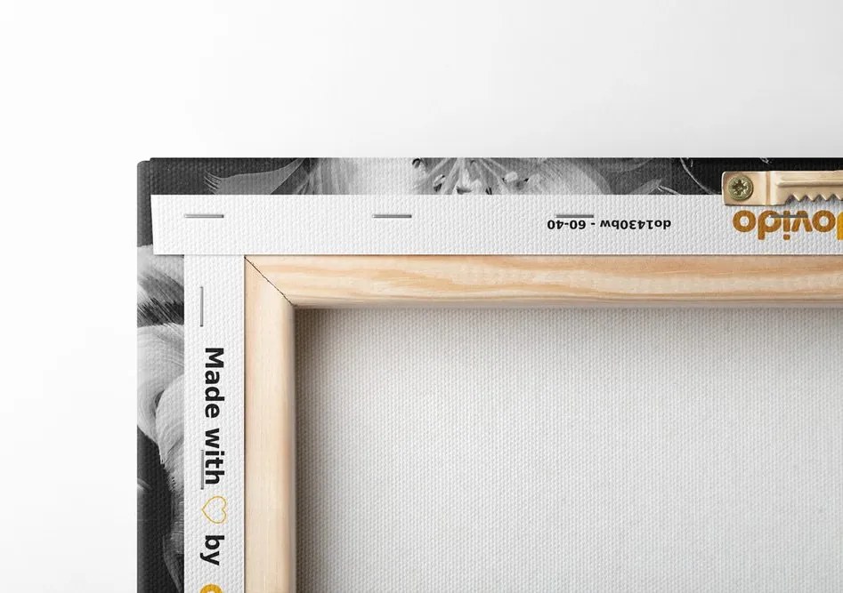 Stampa su tela – Mondo impressionista dei fiori in bianco e nero