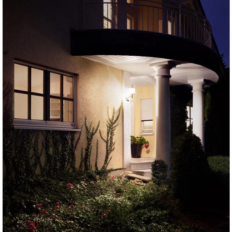 Applique classico da esterno Lant bianco con sensore di movimento IP44 1X E27 STEINEL
