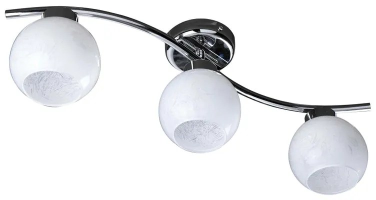 Plafoniera neoclassico Allegra cromo IP20, 3XE14