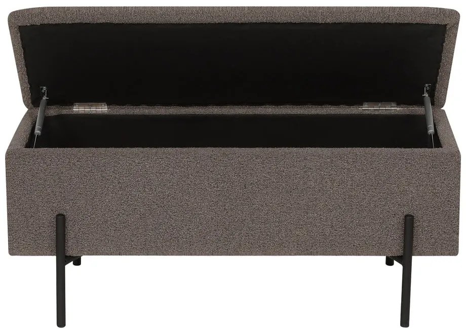 Panchina marrone con rivestimento in bouclé Watford – House Nordic